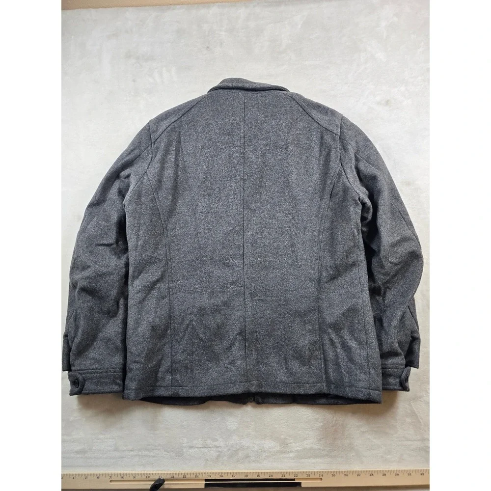 Banana Republic Wool Field Jacket Mens Large Gray Wool Blend Utility Coat